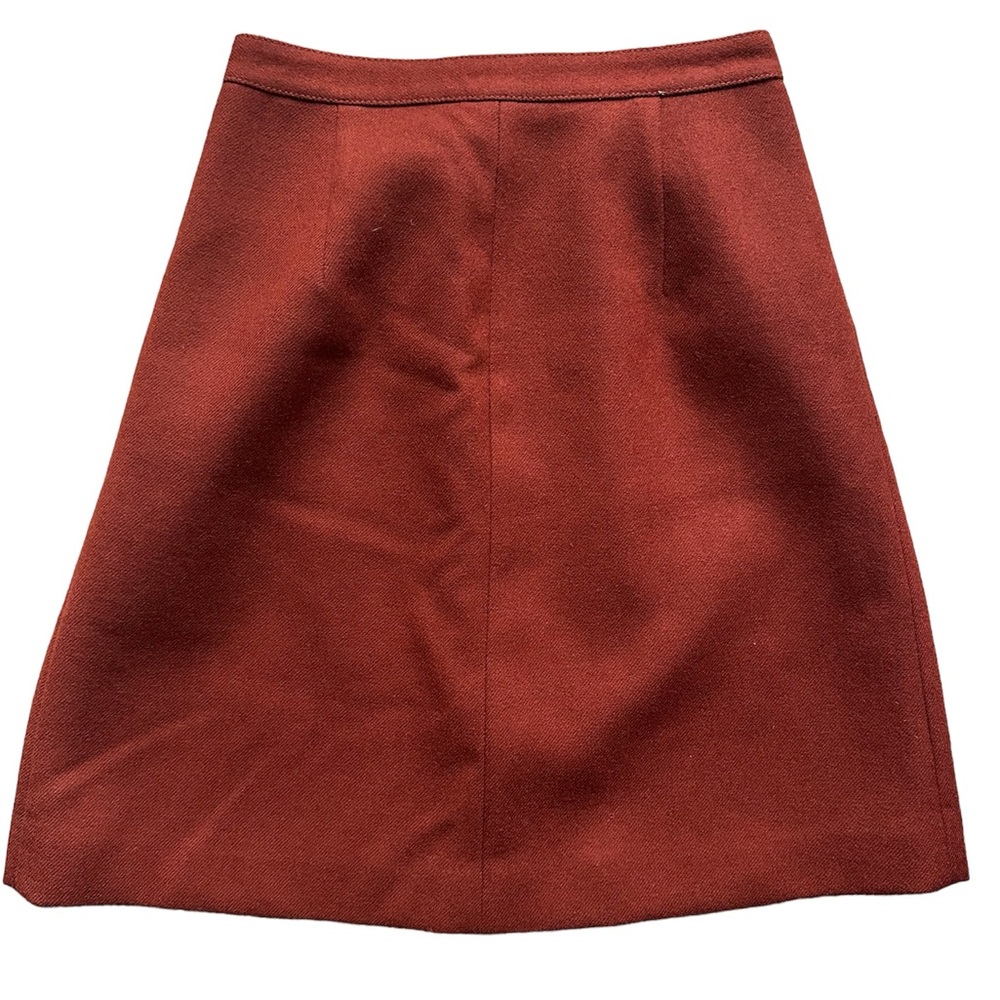 J.Crew Women’s Rust Wool A-Line Skirt - Picture 7 of 7